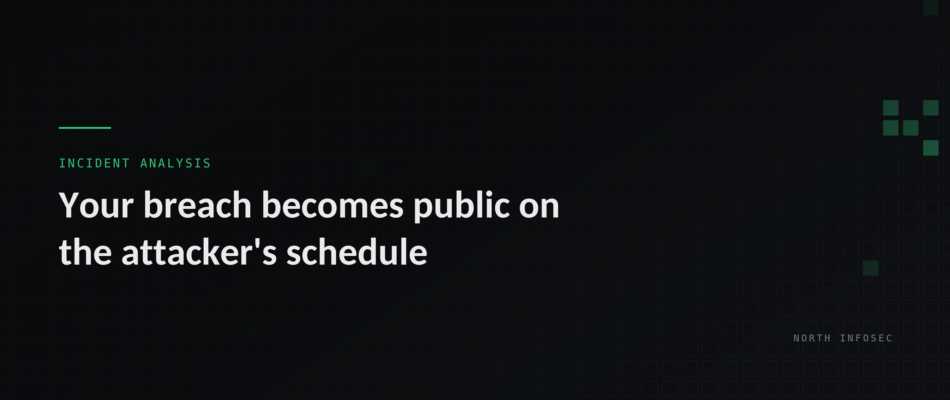 Article header: Your breach becomes public on the attacker's schedule