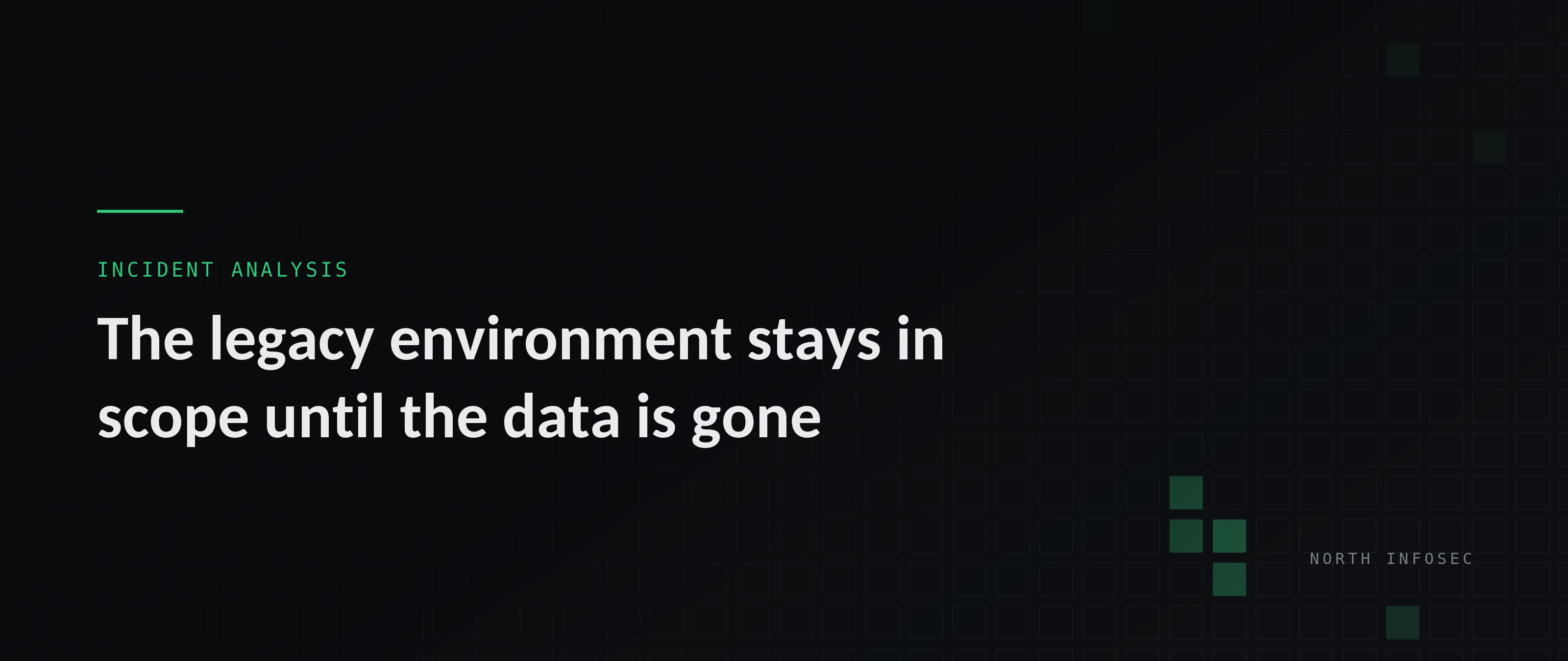 Article header: The legacy environment stays in scope until the data is gone