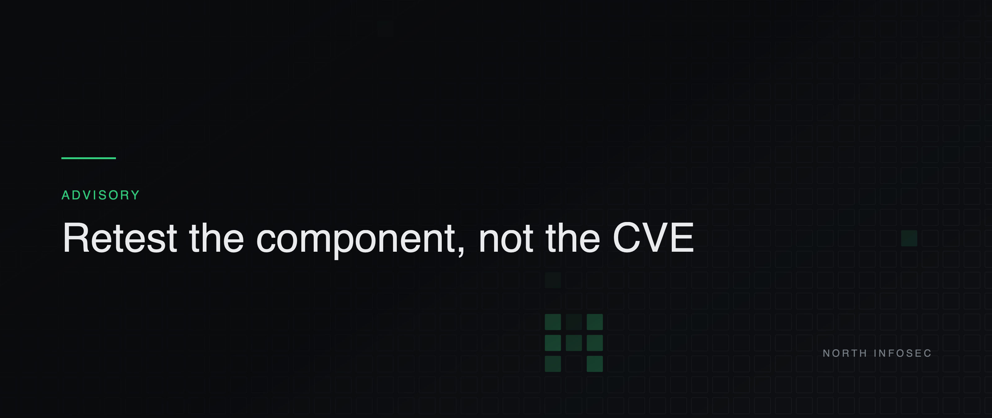 Article header: Retest the component, not the CVE