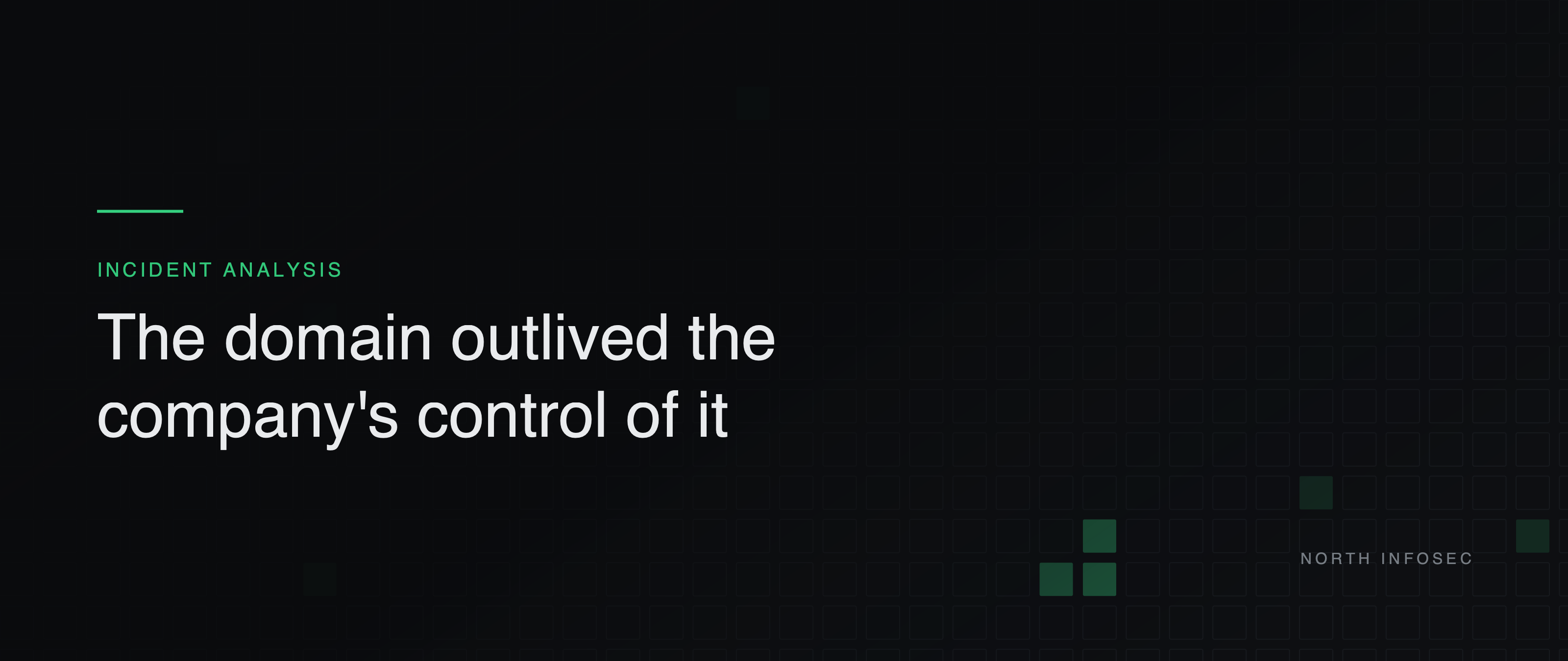 Article header: The domain outlived the company's control of it