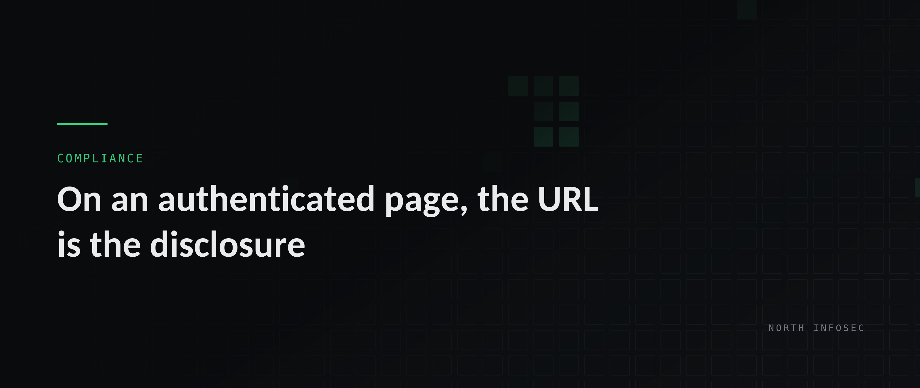 Article header: On an authenticated page, the URL is the disclosure